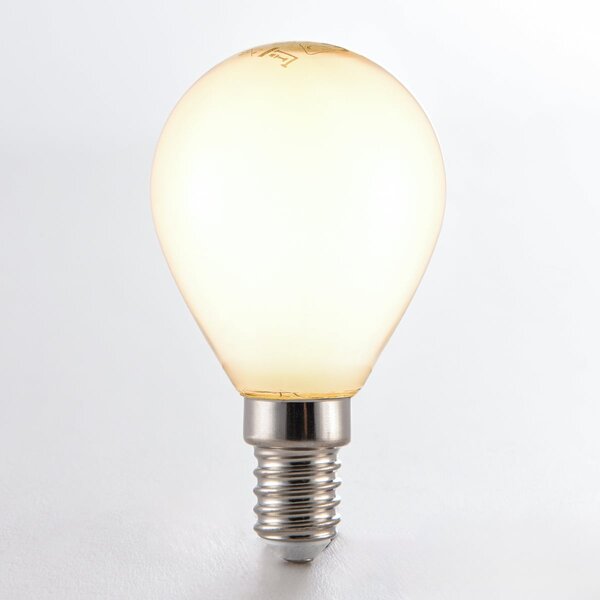 E14 ściemnialna lampa LED z mlecznobiałym szkłem 4,5W 2700K