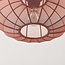 Lampa sufitowa Linen z okrągłym, terakotowo-różowym kloszem z tkaniny