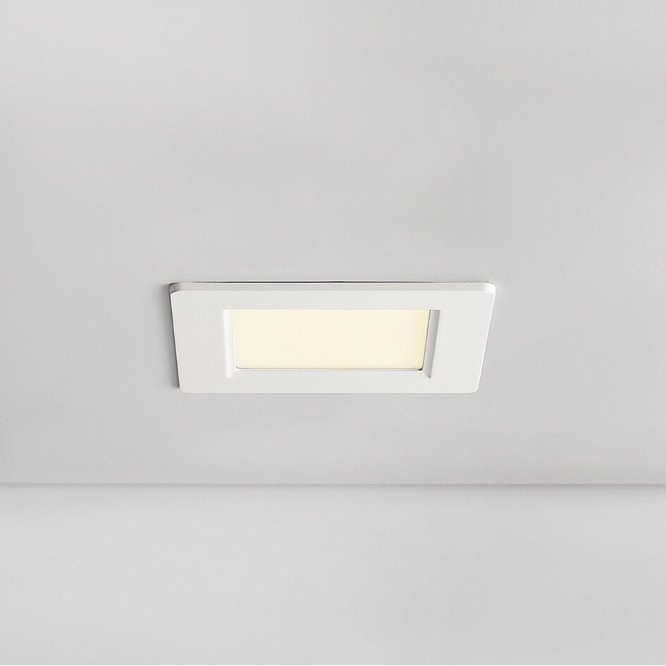 6W kwadratowy reflektor wpuszczany z regulowaną temperaturą barwową - 120 x 120 mm