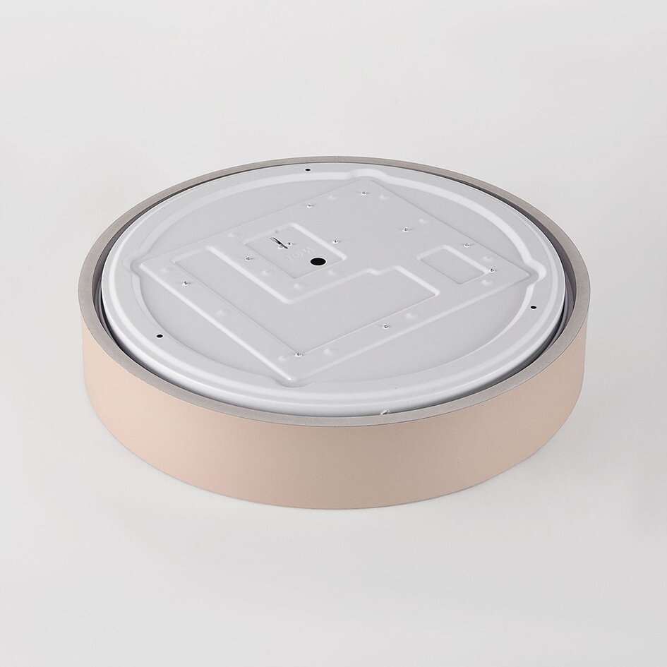 Lampa sufitowa Nardia ze zintegrowanym źródłem LED i 3-stopniowo ściemnialna Ø39 cm - beżowa z akcentem drewnianym