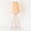 Lampa podłogowa Solvo z tkaniny – jasnobeżowa
