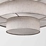 Lampa wisząca Zavon z warstwowymi lnianymi kloszami - złamana biel