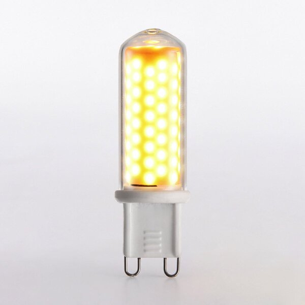 Ściemnialny reflektor LED G9, przezroczyste szkło, 2700K, 4,2W