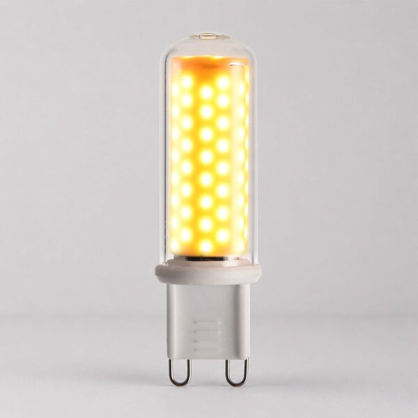 Ściemnialny reflektor LED G9, przezroczyste szkło, 2700K, 2,2W