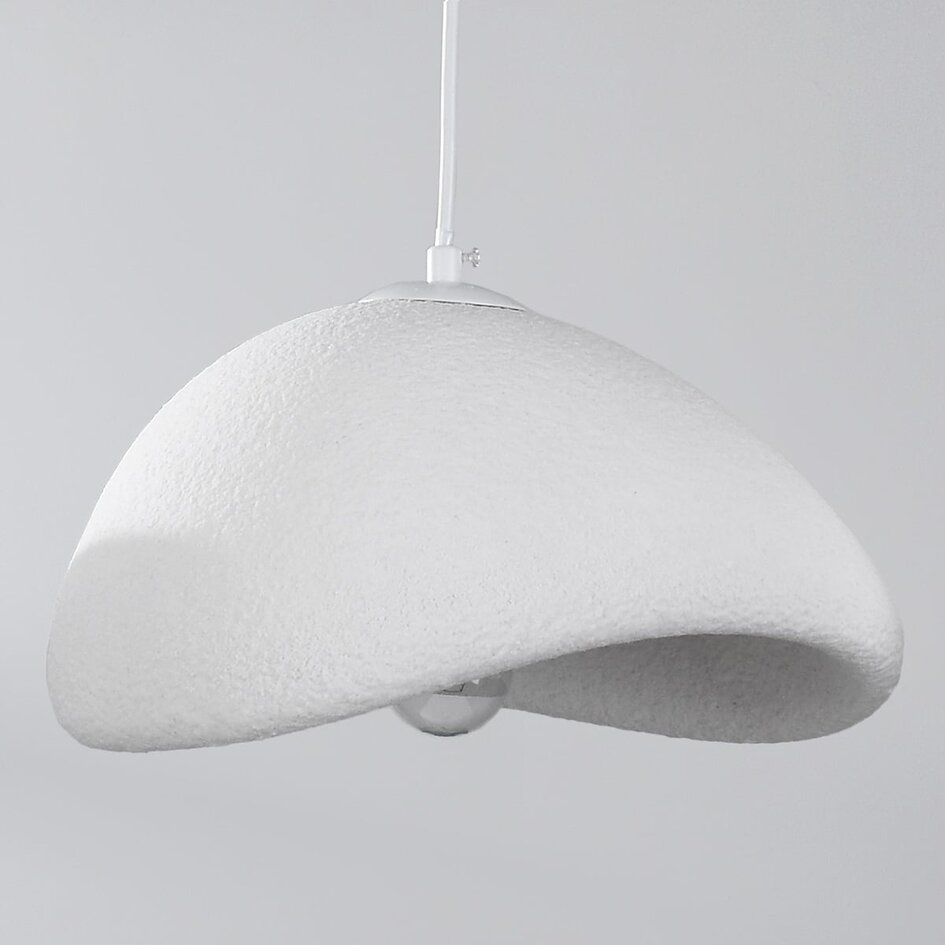 3 światła Lampa wisząca Wabi-Sabi Shibui z białym efektem kamienia - 3 x 30 cm