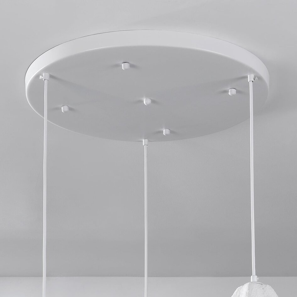 3 światła lampa wisząca biała w stylu Wabi-Sabi - Mizu