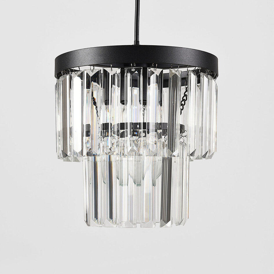 3 światła lampa wisząca Kristos ze szklanymi kryształami
