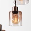 Design lampa wisząca Palaio 5-światło z ombre szkłem - brązowy