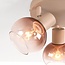 Regulowana lampa sufitowa Terra 3 światła ze szkłem ombre - beżowe