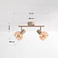 Lampa sufitowa Phiene z 2 obrotowymi kloszami z szkła bursztynowego – beżowa