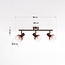 Regulowana lampa sufitowa Lorie 3 światła ze szkłem ombre - brązowa