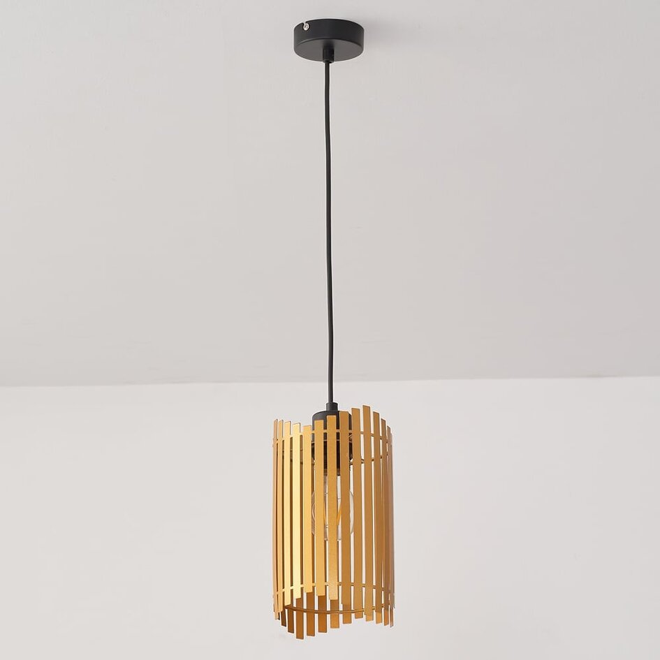 Prosta złota lampa wisząca - Tablon