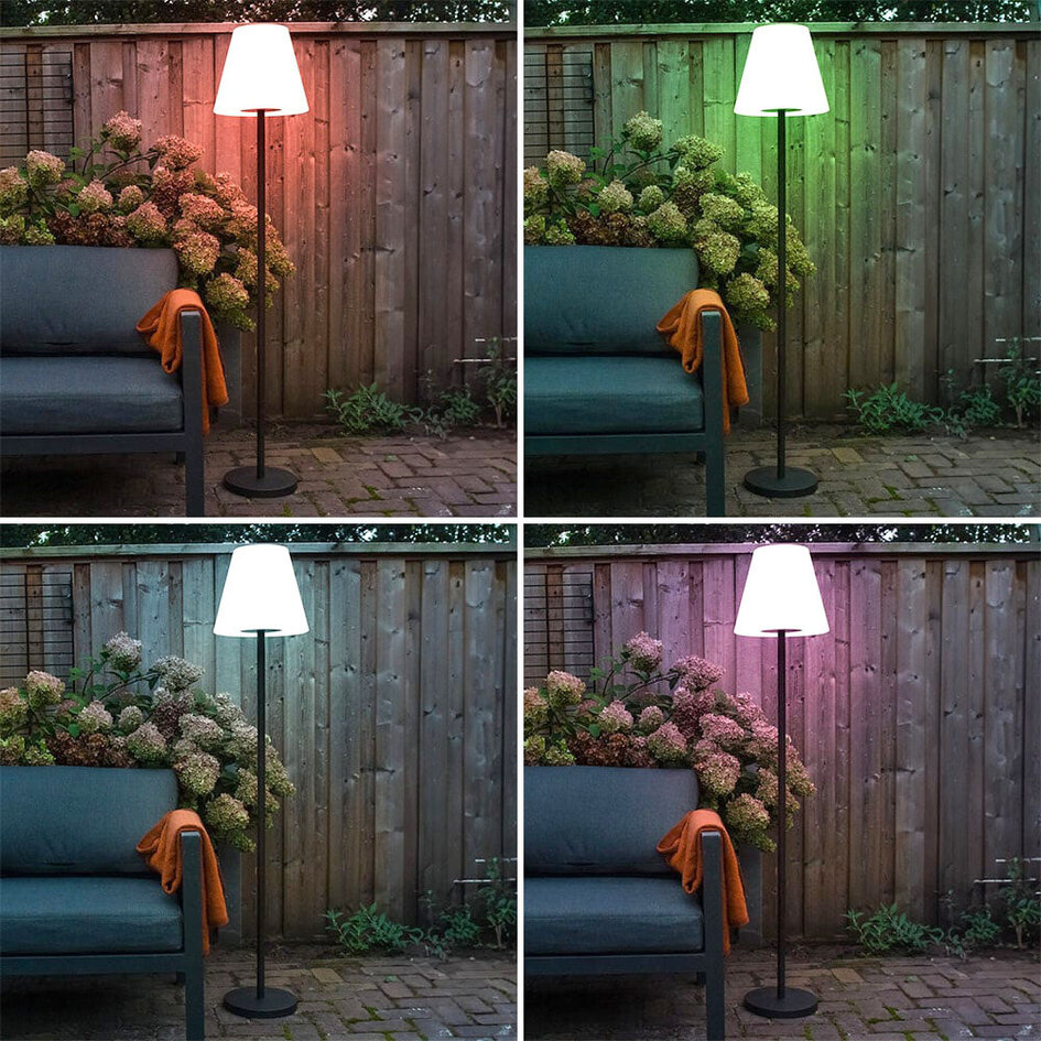 Solarna zewnętrzna lampa podłogowa Verdi - 150 cm