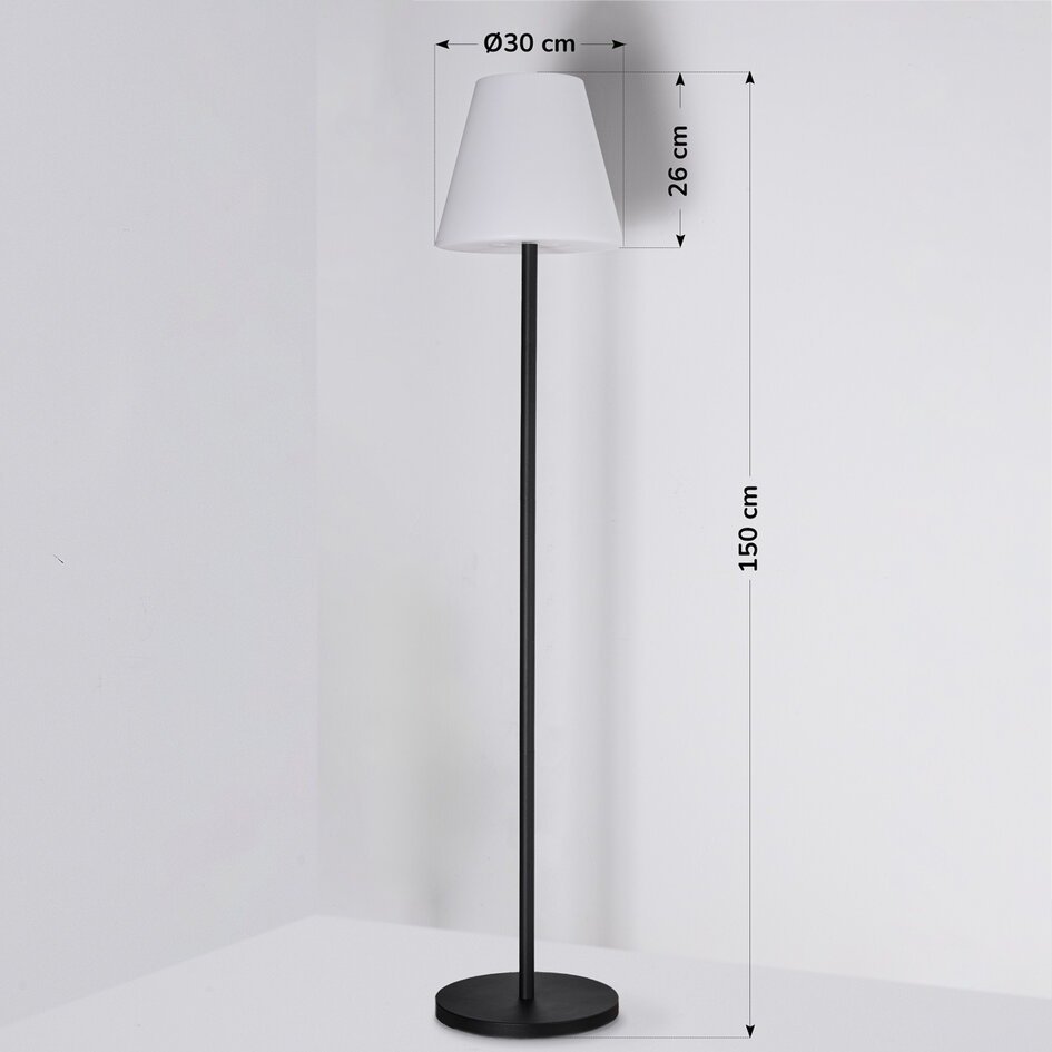 Solarna zewnętrzna lampa podłogowa Verdi - 150 cm