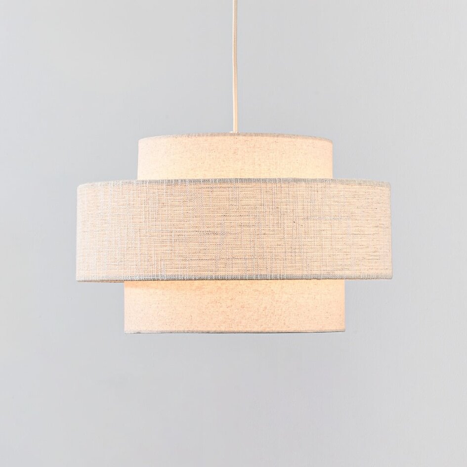 Lampa wisząca Tonio z warstwowym kloszem z tkaniny