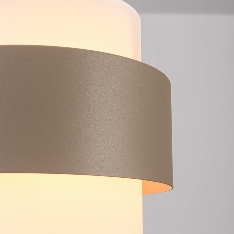Lampa wisząca Klari beżowa z mlecznobiałym szkłem, 3 światła