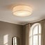 Lampa sufitowa Jantine z materiałowym kloszem - beżowa