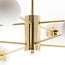 Design piaskowo-złota lampa sufitowa z mlecznobiałym szkłem - 8-światło Idaho
