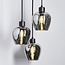 Design lampa wisząca z przydymionym szkłem 3 światła - Kansas