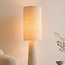 Lampa podłogowa Maude z plisowanym lnianym kloszem - beżowa - Kopia