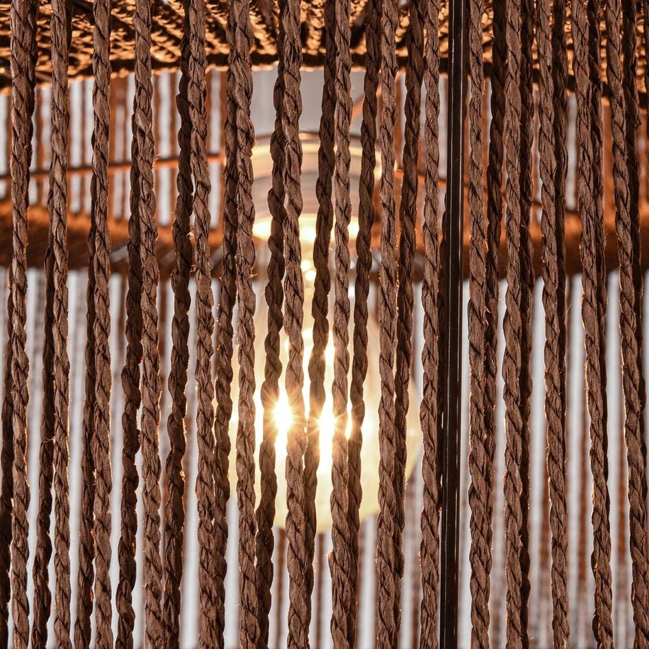 Japandi lampa wisząca Sumi w ciemnobrązowym kolorze