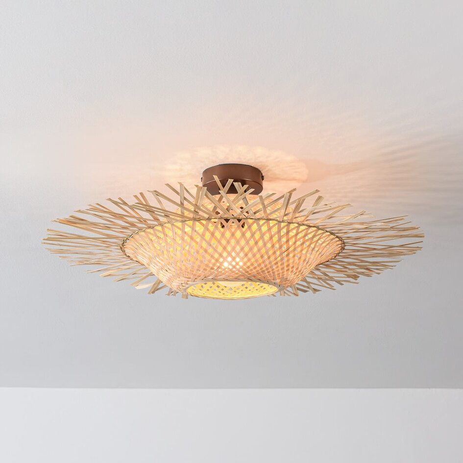 Lampa sufitowa Shirley z bambusa - naturalna