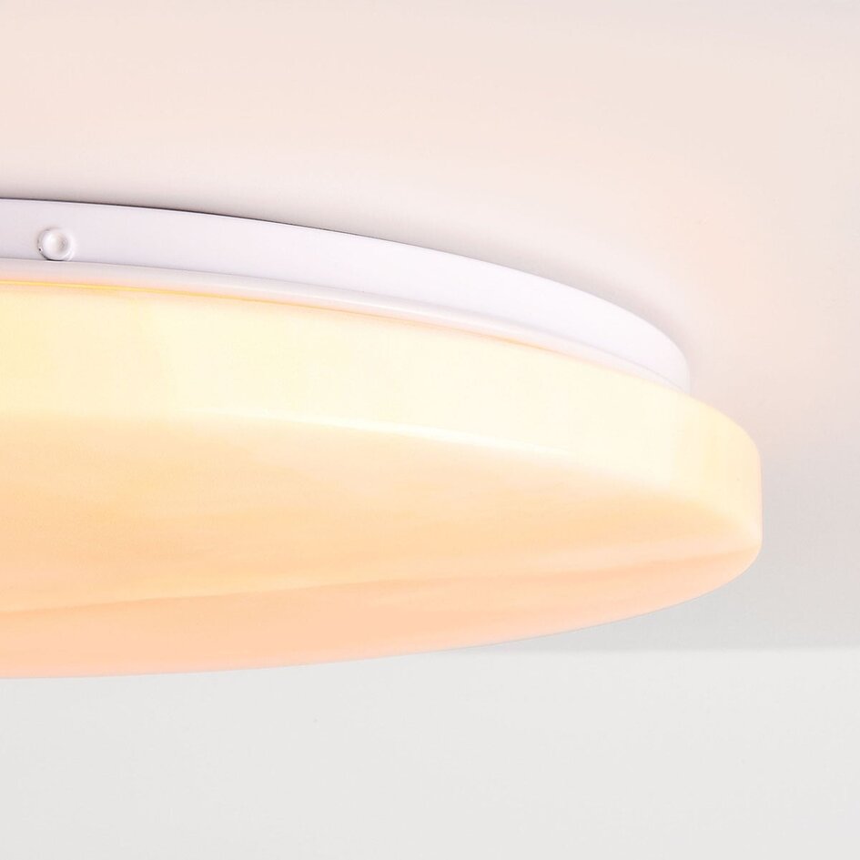 3-stopniowo ściemnialna lampa sufitowa LED Corinda z efektem marmuru - biała