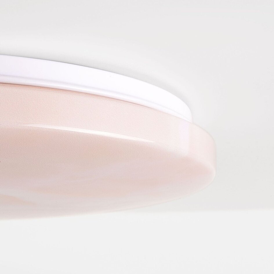 3-stopniowo ściemnialna lampa sufitowa LED Corinda o wyglądzie ciemnego marmuru - biała