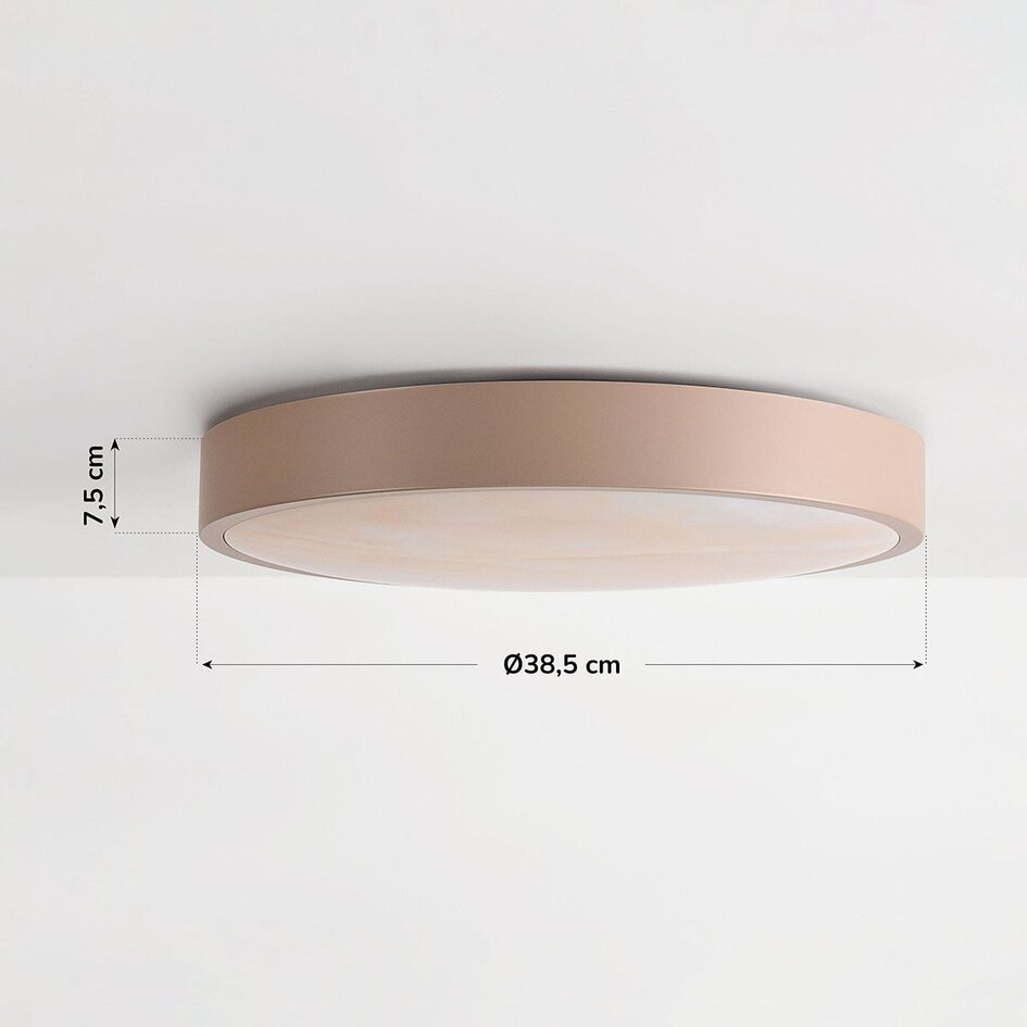 3-stopniowo ściemnialna Lampa sufitowa LED Sarinda o wyglądzie marmuru - szarobrązowa