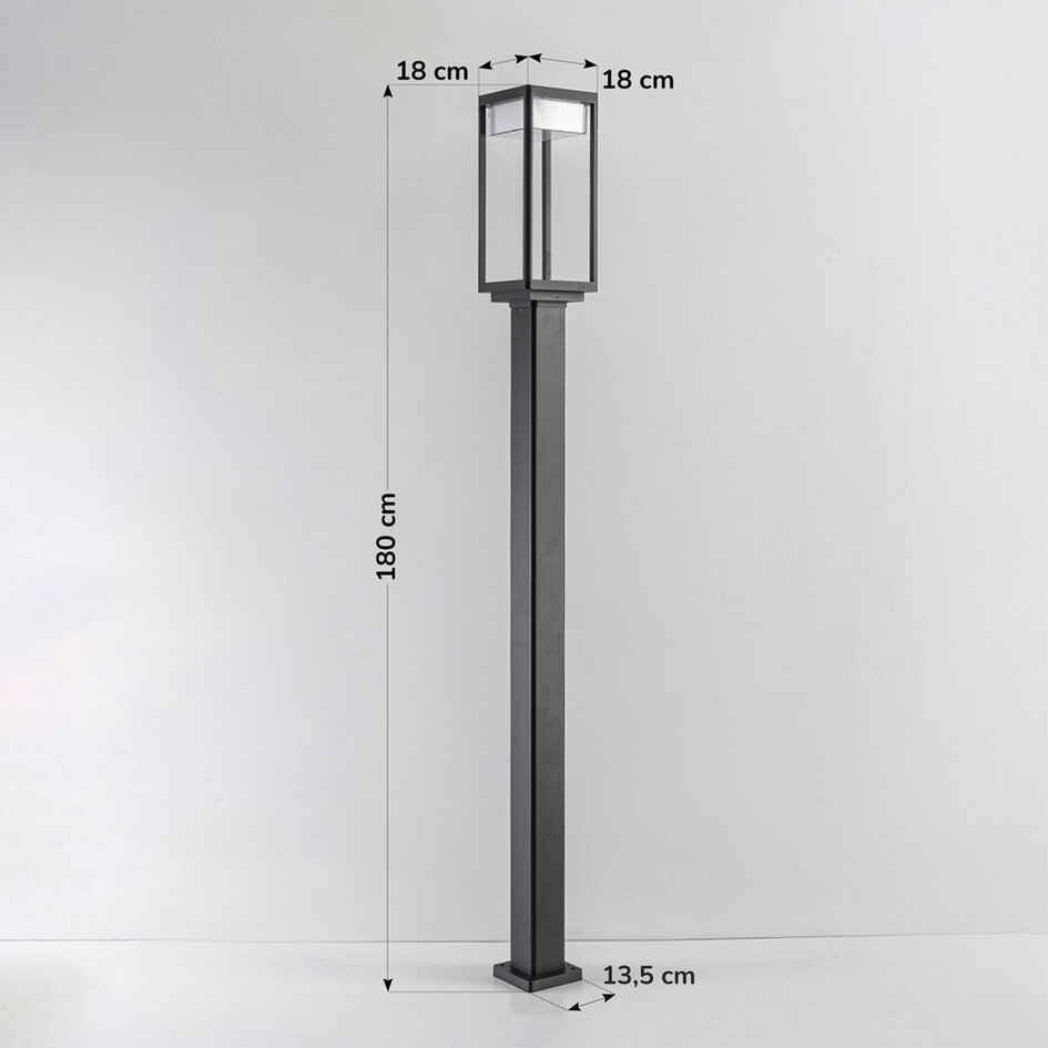 Lampa stojąca do użytku na zewnątrz, 180 cm – Charles