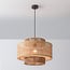 Lampa wisząca Nirvia z kloszem z bambusa – brązowa