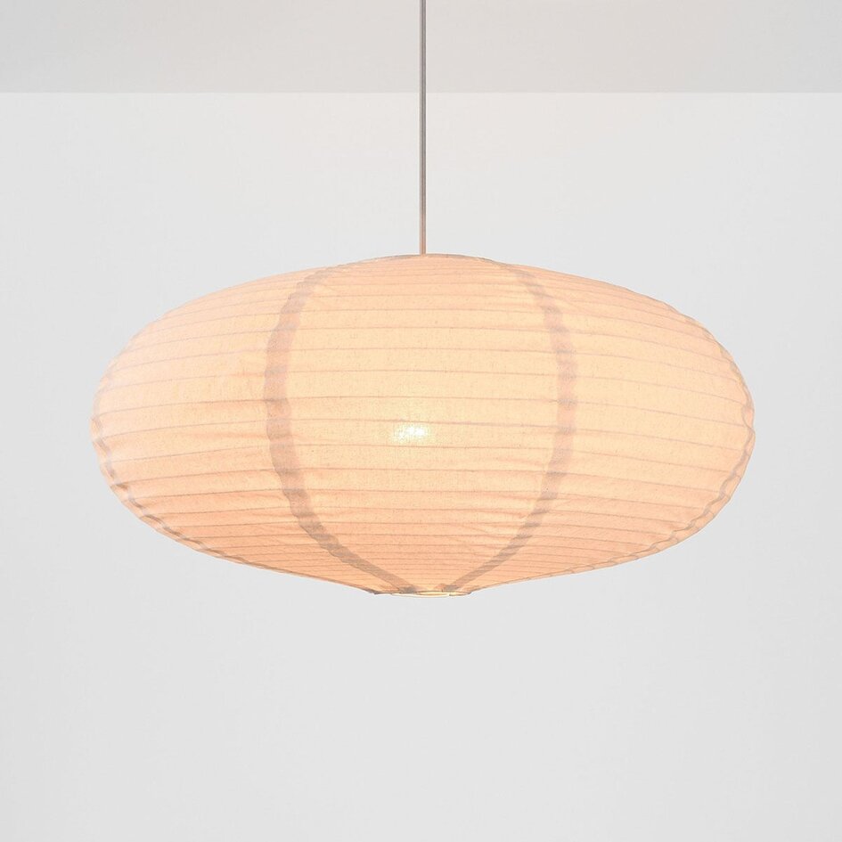 Lampa wisząca Siara z lnianym kloszem - naturalna- - Ø60