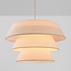 Lampa wisząca Blom z warstwowym kloszem z naturalnego lnu