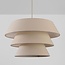 Lampa wisząca Blom z warstwowym kloszem z naturalnego lnu
