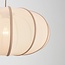Lampa wisząca Stefina z materiałowym kloszem - beżowa i szarobrązowa