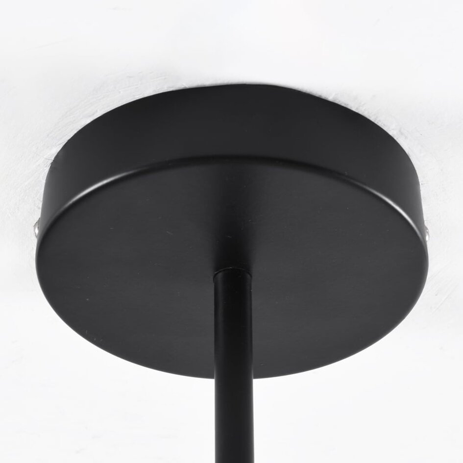 Lampa wisząca Philip – 7-punktowa, przezroczyste szkło i czerń