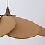 Lampa wisząca Flario z lnianym kloszem - brązowa