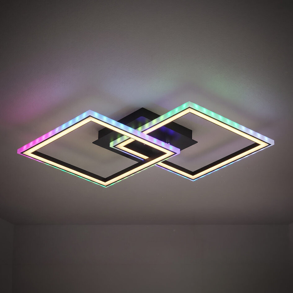 Lampa sufitowa Mare – RGBW, z pilotem i funkcją pamięci