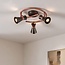Lampa sufitowa miedziana z 3 reflektorami - Rose