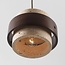 Lampa wisząca Travé – naturalna, 3-punktowa, z trawertynu (kamienia naturalnego) i drewna