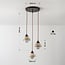 Lampa wisząca Vado – 3-punktowa, okrągła, trawertyn (kamień naturalny) i szkło