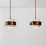 Lampa wisząca Travé – 2-punktowa, z trawertynu (kamienia naturalnego) i drewna