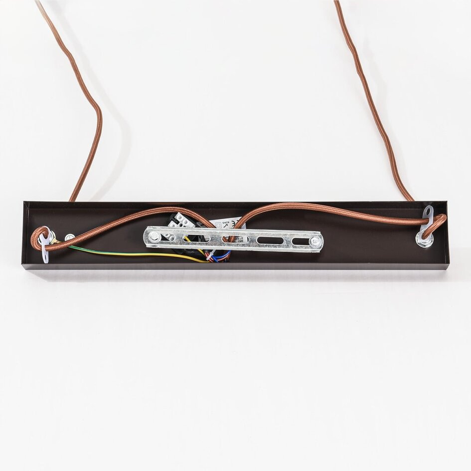 Lampa wisząca Travé – 2-punktowa, z trawertynu (kamienia naturalnego) i drewna