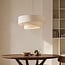 Lampa wisząca Nerai z trzema warstwowymi abażurami z lnu – beżowa