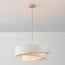Lampa wisząca Nerai z trzema warstwowymi abażurami z lnu – beżowa
