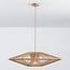 Lampa wisząca Orana – podwójny ręcznie pleciony klosz w naturalnym kolorze