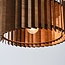 Lampa wisząca Vyra z drewnianym kloszem - orzech