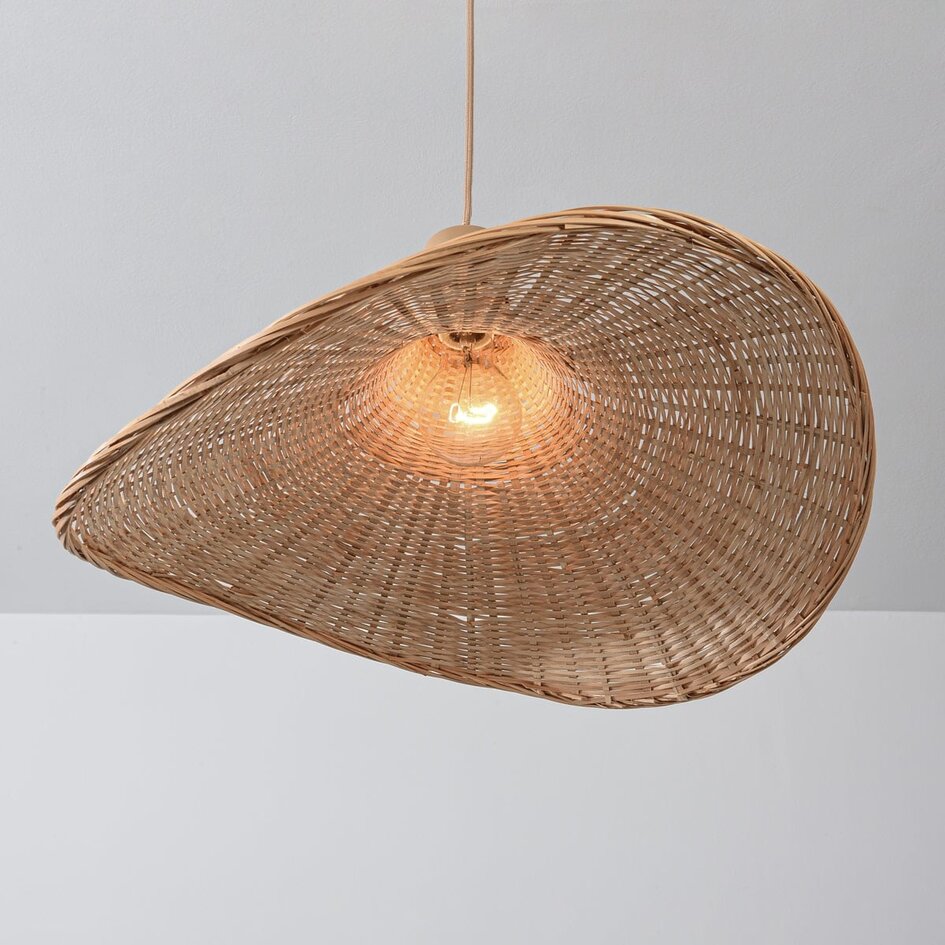 Lampa wisząca Flima - naturalny klosz z bambusa