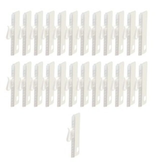 Vako Innaai verstelbare gordijnhaak 5cm verpakt per 20 stuks.