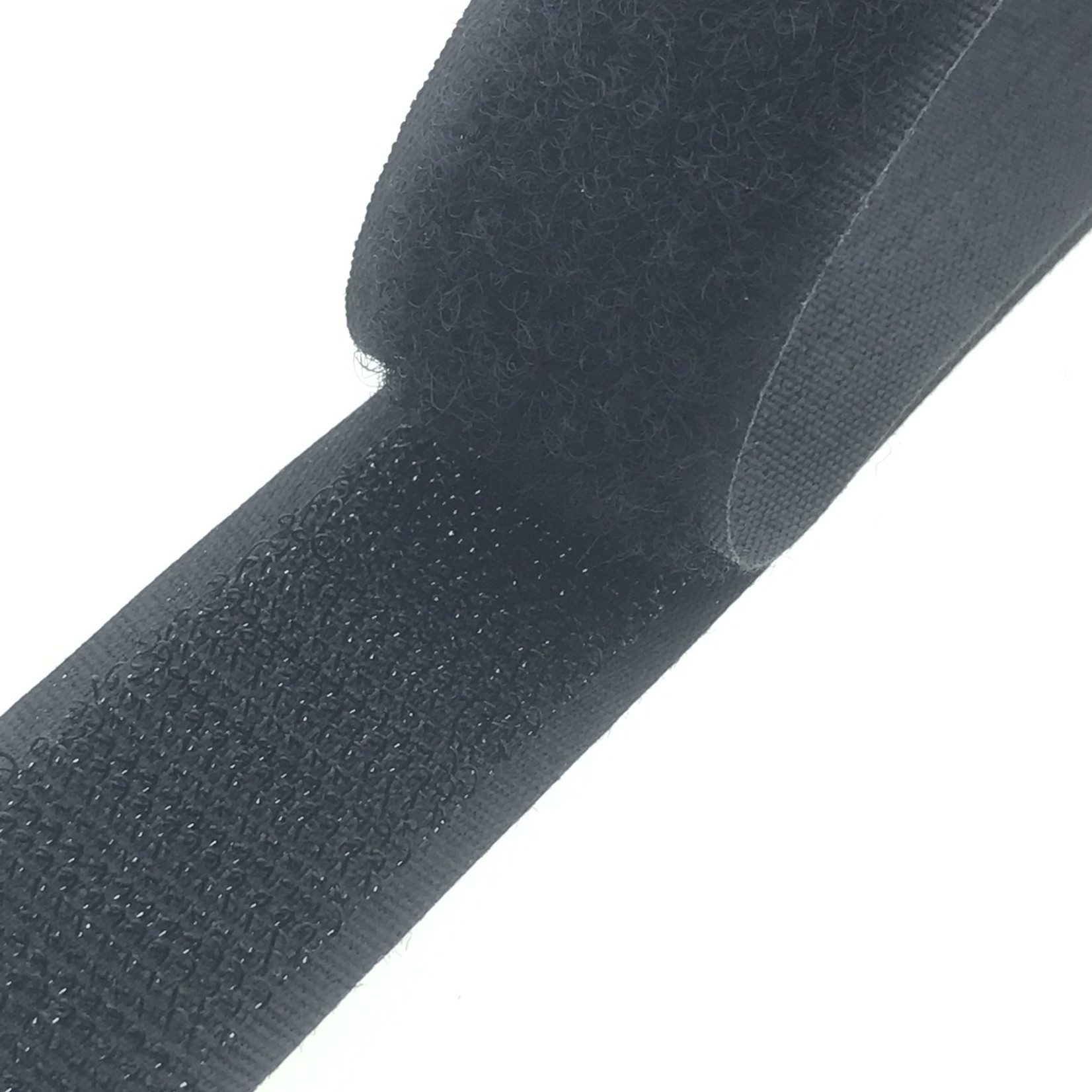 Huismerk Klittenband Naaibaar 2,5cm breed zwart en wit 1 meter